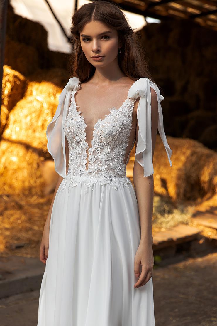 Chiffon Sleeveless V-Neck Country Style A-Line Backless Bride Civil We ...