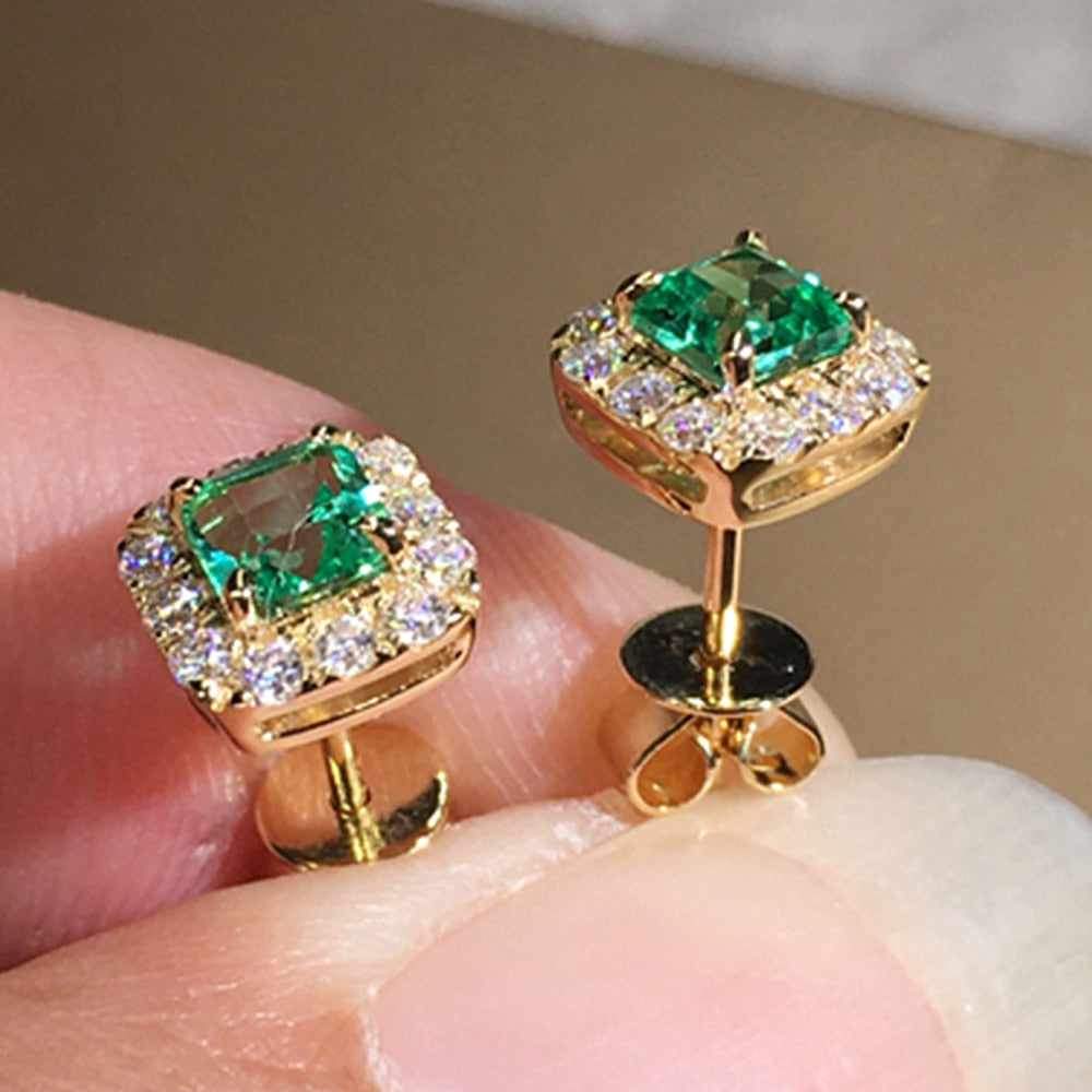 Details 254+ green gold earrings