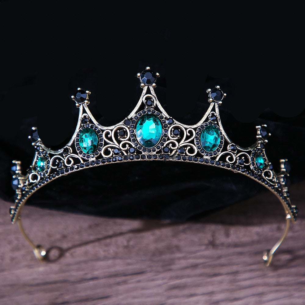 
                      
                        Vintage Gothic Crystal Crown Tiara Hair Accessories in Many Colors
                      
                    