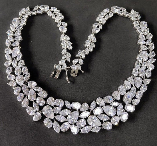 AAA+ CZ Zirconia Necklace Earring Jewelry Set for Women