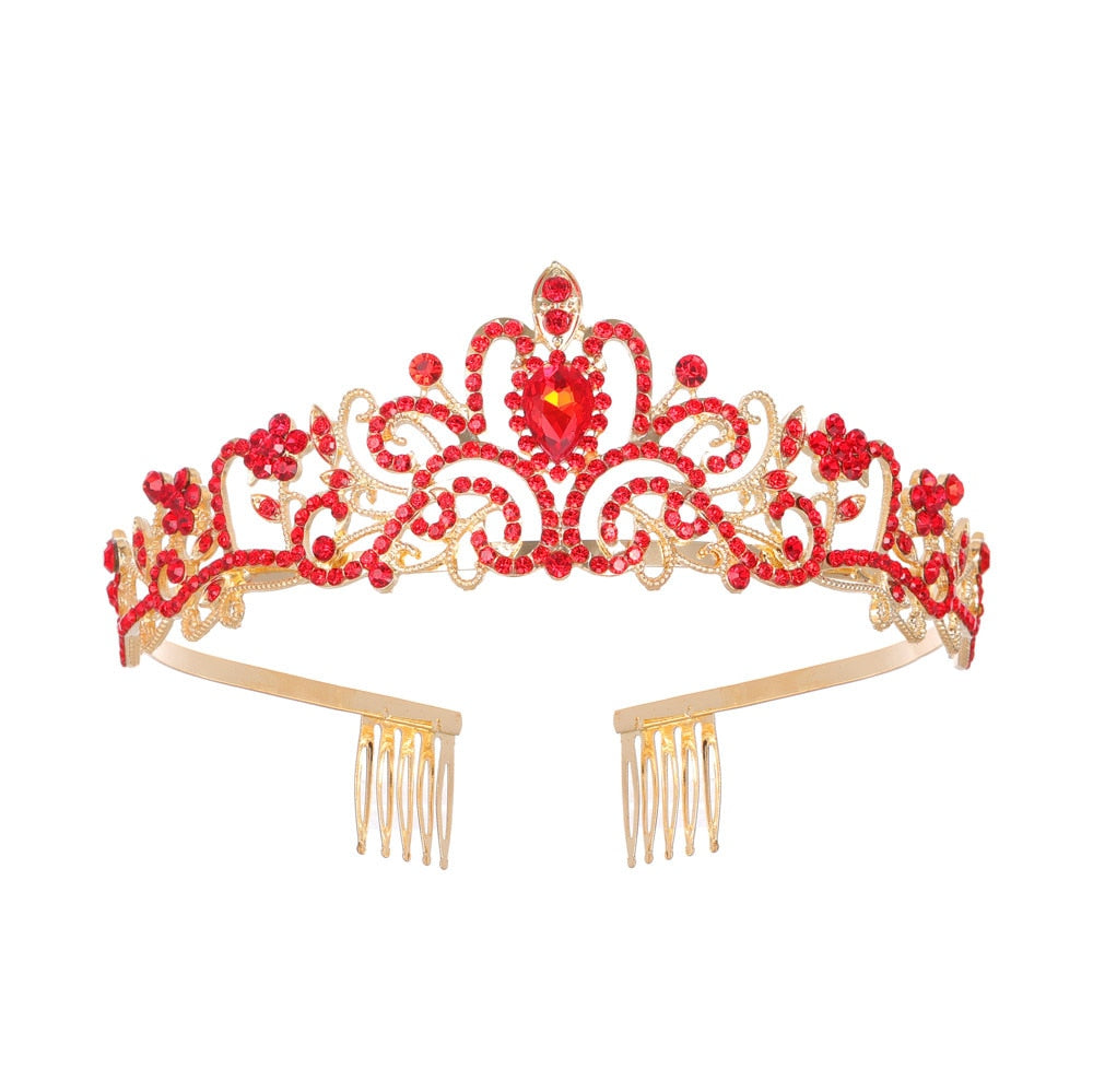 
                      
                        Girls Crystal Crown Tiara with Comb Headband for Girls Birthday Party
                      
                    