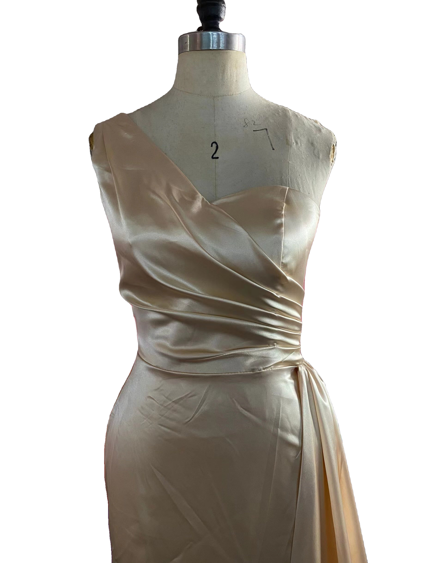 Load image into Gallery viewer, Sweetheart One Shoulder Spandex Satin Mermaid Bridesmaid Dresses
