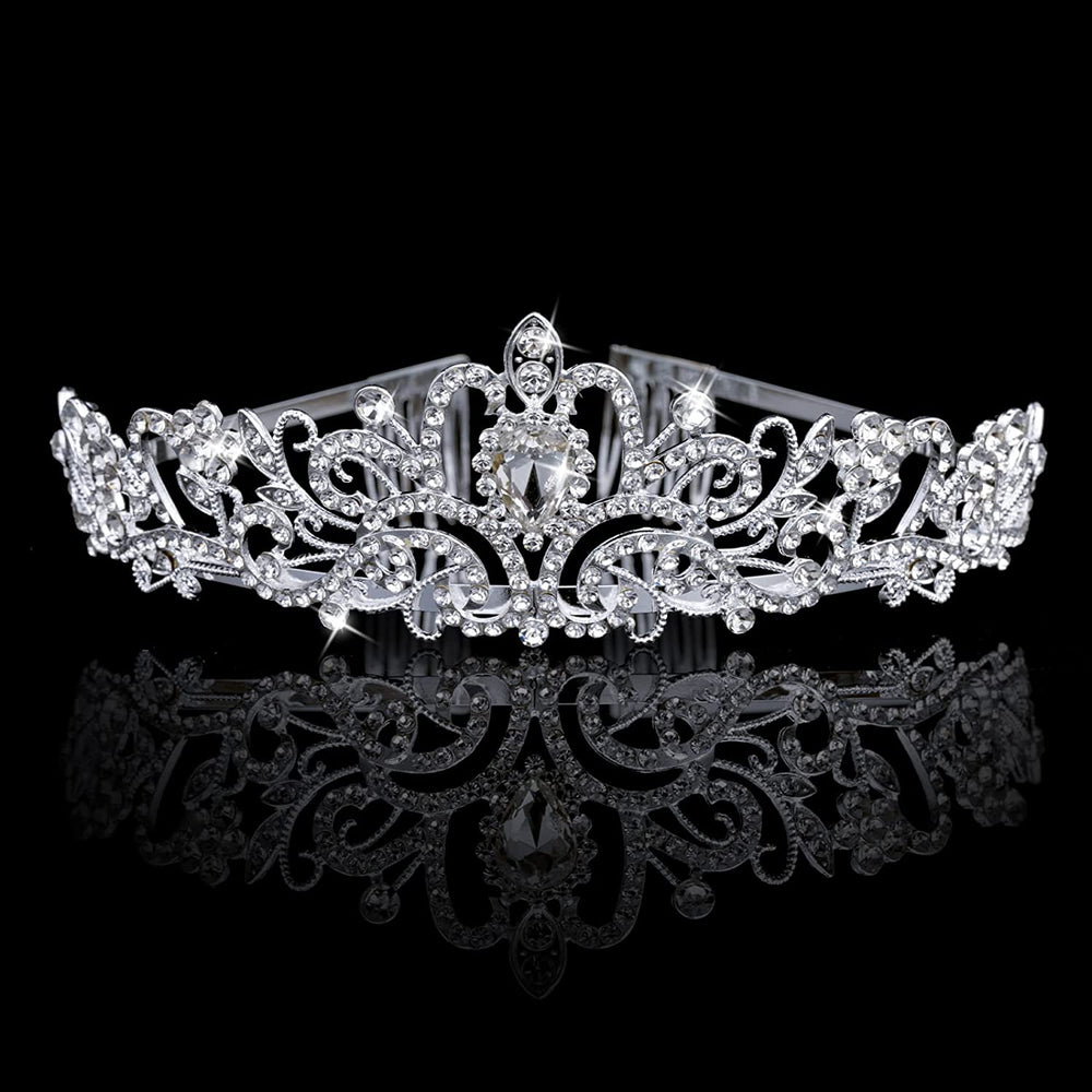 
                      
                        Girls Crystal Crown Tiara with Comb Headband for Girls Birthday Party
                      
                    