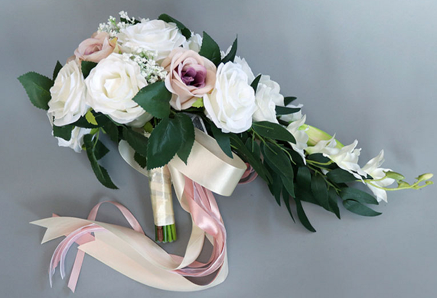 Silk Flower Bridal Bouquets Bridesmaids Bride Wedding Bouquet – TulleLux Bridal  Crowns & Accessories