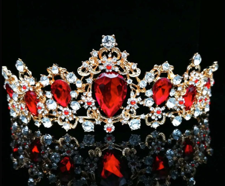 Uregelmæssigheder Defekt Akrobatik Baroque Red Blue Green Crystal Bridal Tiaras Crown Vintage Gold Hair A –  TulleLux Bridal Crowns & Accessories