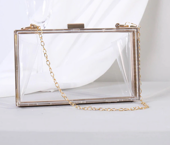Gold Geometric Mini Party Evening Purse Crossbody Shoulder Bag Box Clutch - TulleLux Bridal Crowns &  Accessories 