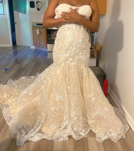 Crystal Mermaid Beaded Bridal Wedding Gown