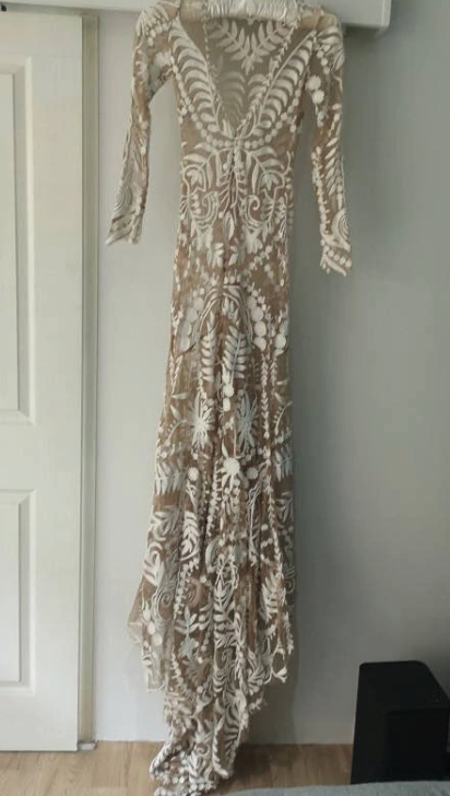 
                      
                        Country Boho Beach Destination Wedding Dress Two Pieces Lace Illusion Mermaid Bridal Gown
                      
                    