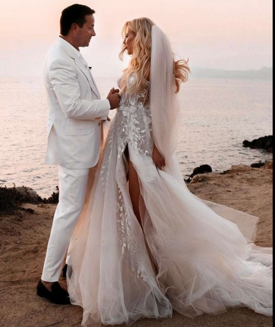 Boho Beach Wedding Dress Sweetheart Lace Corset Style Princess Bridal Wedding Gown