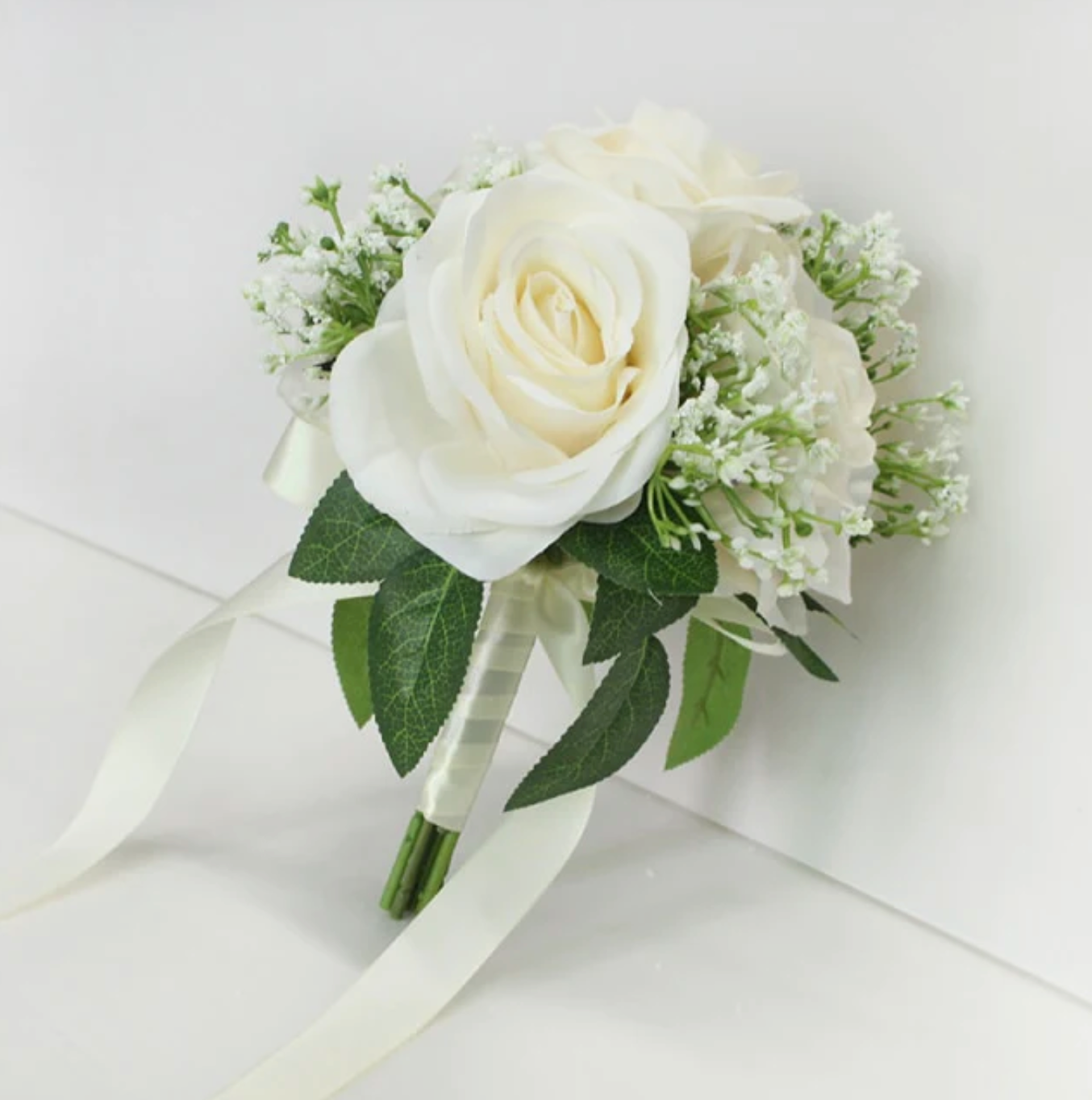 Bridesmaid Bundle with The Dress Earrings Hand Held Silk Bouquet
