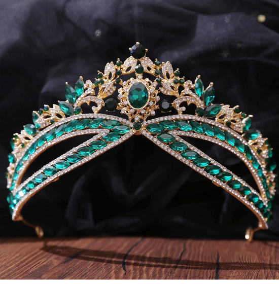 Vintage Gold Silver Color Crowns Princess Crystal Tiara Wedding Pageant Hair Accessory