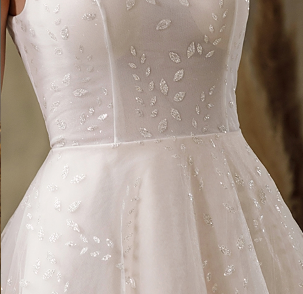 
                      
                        Pink Nude Princess Wedding Dress With Square Neckline
                      
                    