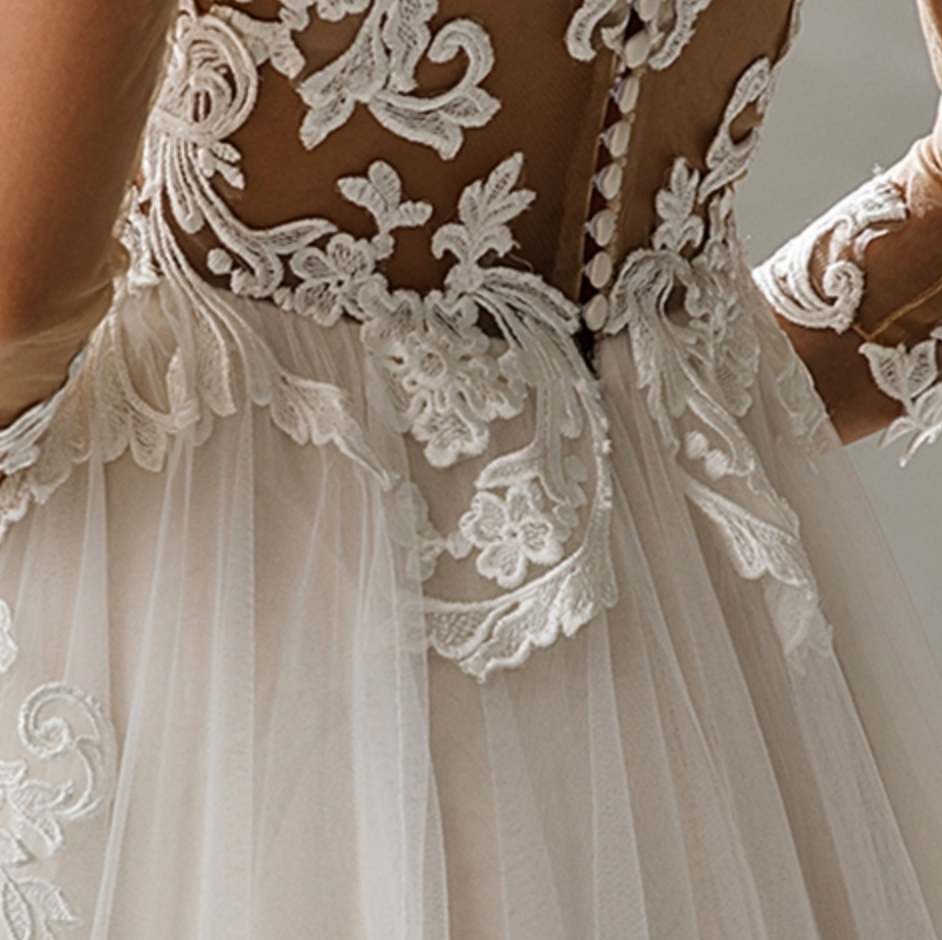 
                      
                        Gorgeous Lace A-line Bridal Gown With 3/4 sleeves
                      
                    