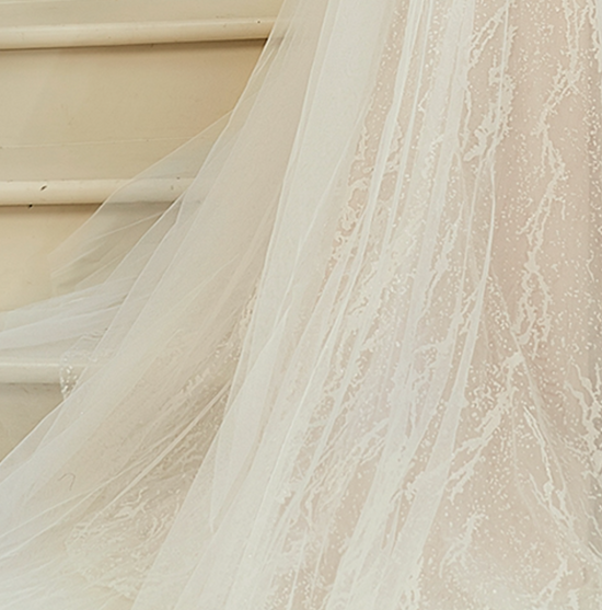 Plunging V-Neckline Trumpet Wedding Dress With Detachable Overskirt