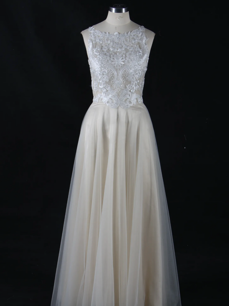 
                      
                        A-Line Bridal Gown With Delicate Applique
                      
                    