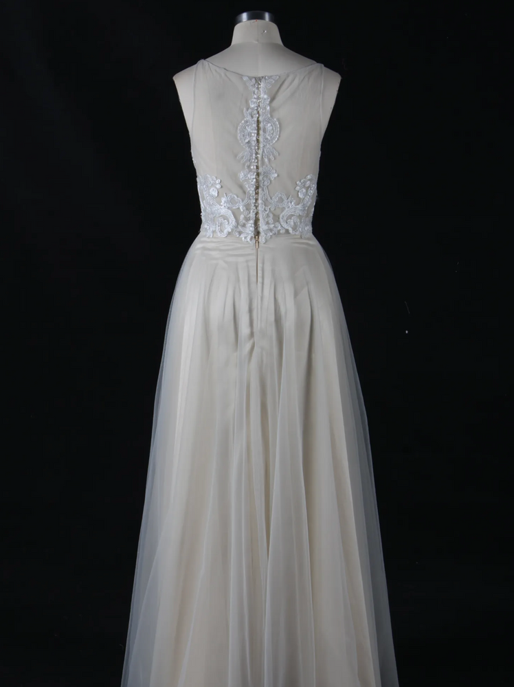 
                      
                        A-Line Bridal Gown With Delicate Applique
                      
                    