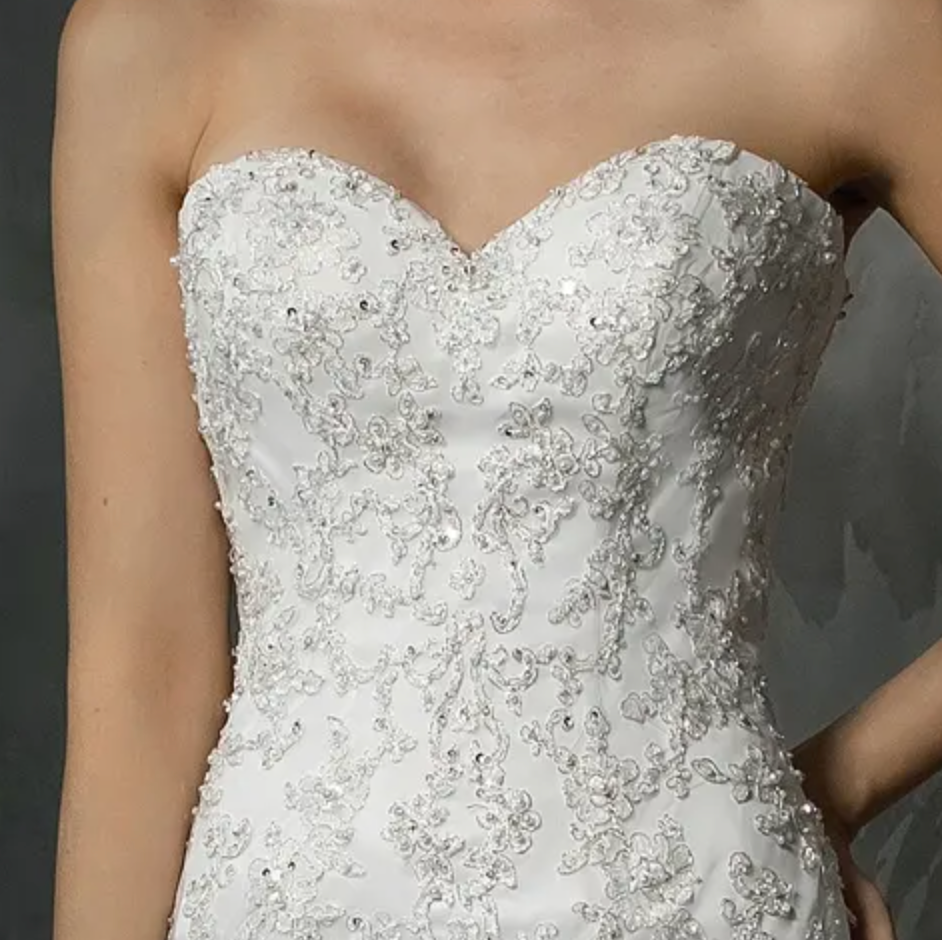 
                      
                        Classic Strapless Heavy Beaded Appliqués Mermaid Wedding Dress
                      
                    