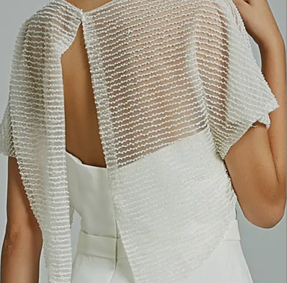 
                      
                        Chic Strapless A-Line Wedding Dress With Beading Seperate Jacket
                      
                    