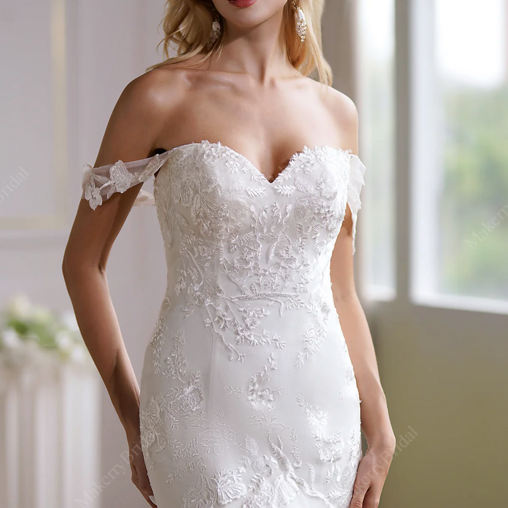 
                      
                        Floral Sequined Mermaid Bridal Gown With Dreamy Details
                      
                    