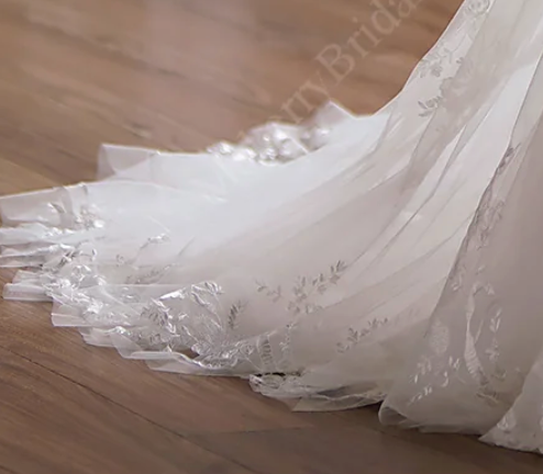
                      
                        Floral Sequined Mermaid Bridal Gown With Dreamy Details
                      
                    