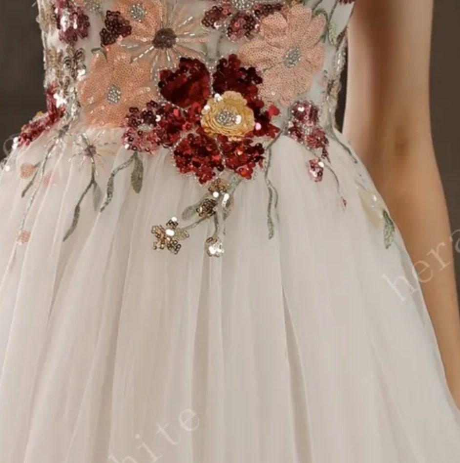 
                      
                        Strapless Princess A-Line Bridal Gown with Tulle Skirt
                      
                    