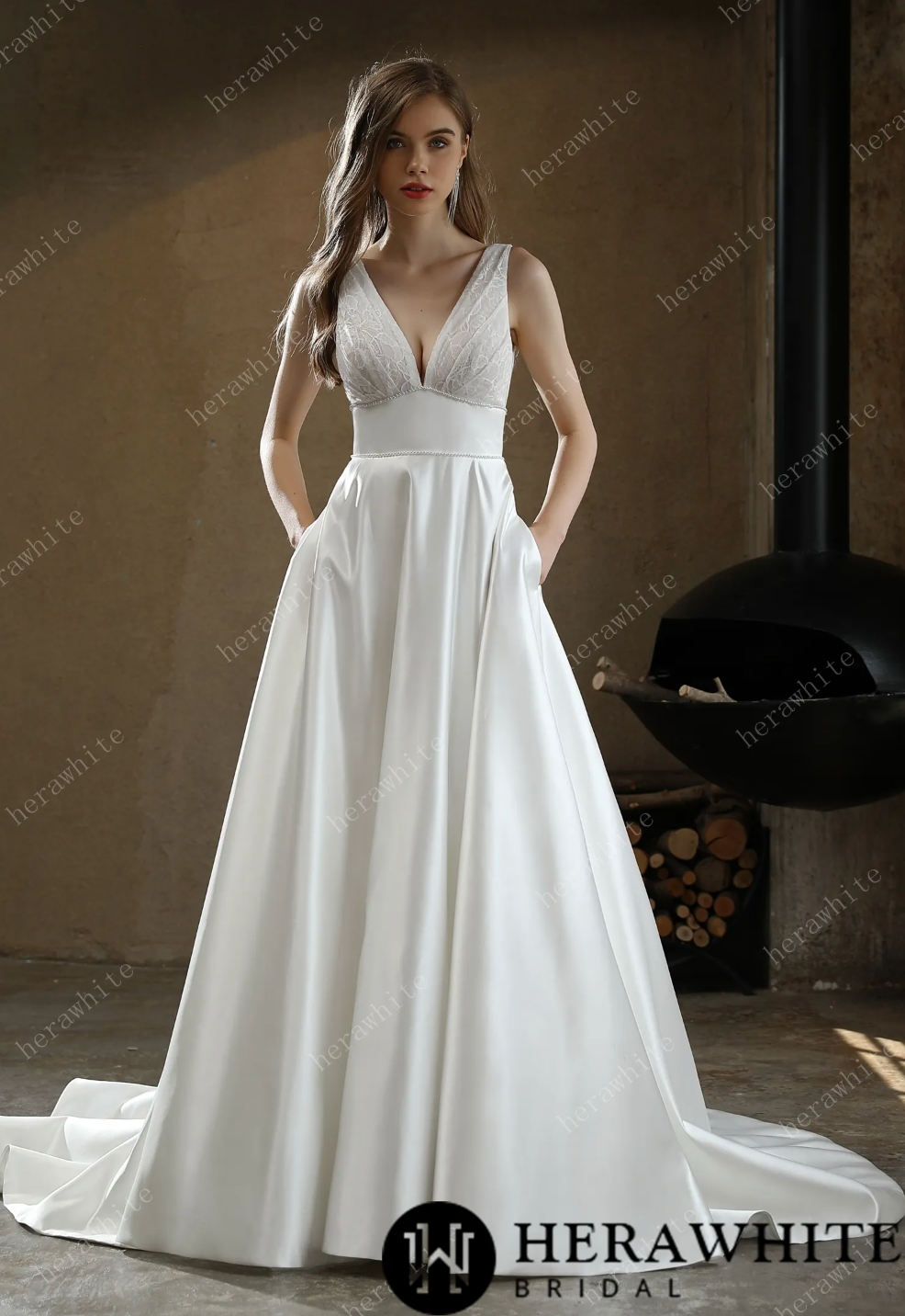 H line wedding sales dress