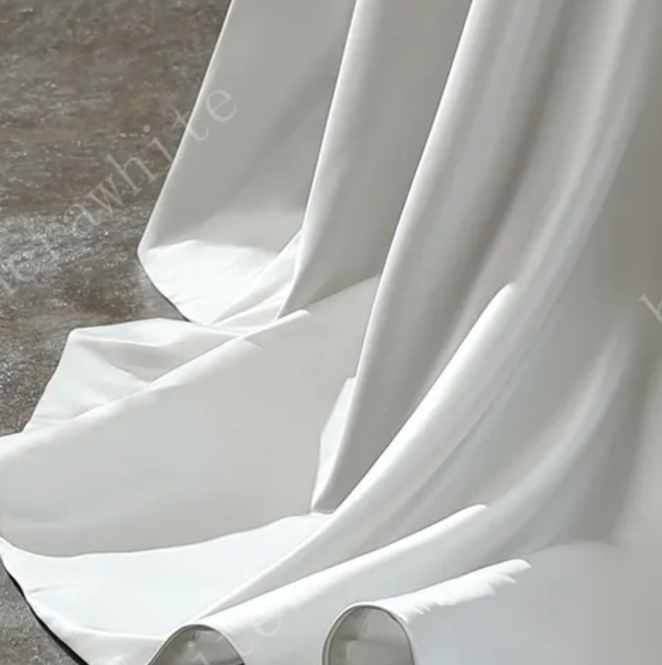 
                      
                        Timeless Satin V-Neck Bridal Gown with Chapel Train
                      
                    