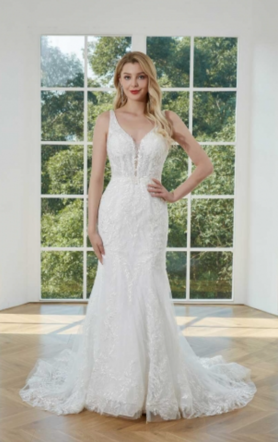 
                      
                        Tulle Lace Mermaid Bridal Gown
                      
                    