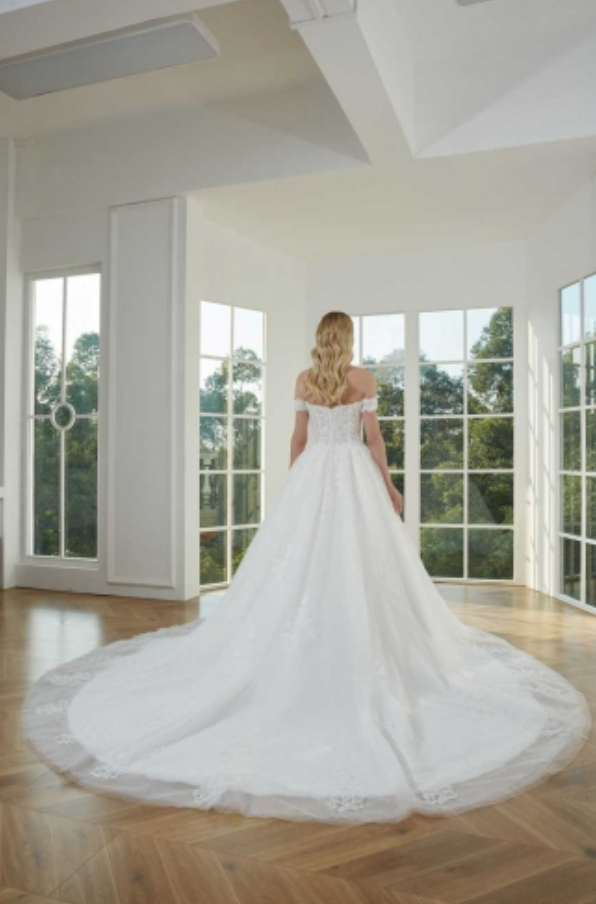 
                      
                        Tulle Lace Wedding Bridal Ball Gown with Train
                      
                    