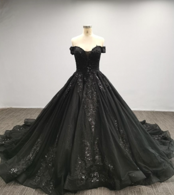 Belle of the Ball Black Wedding Bridal Ball Gown