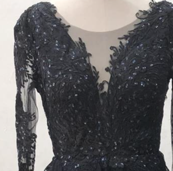 
                      
                        Illusion Black Lace A Line Wedding Bridal with Train
                      
                    
