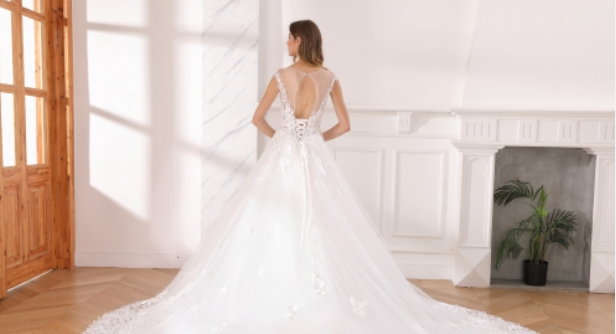 
                      
                        Luxurious Lace A Line Wedding Bridal Gown
                      
                    