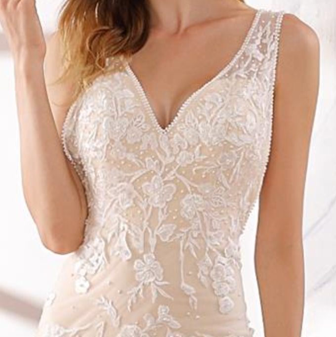 
                      
                        Lace Overlay Mermaid Fitted Wedding Bridal Gown
                      
                    