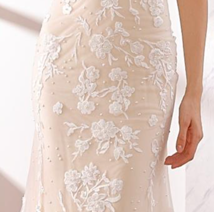 
                      
                        Lace Overlay Mermaid Fitted Wedding Bridal Gown
                      
                    