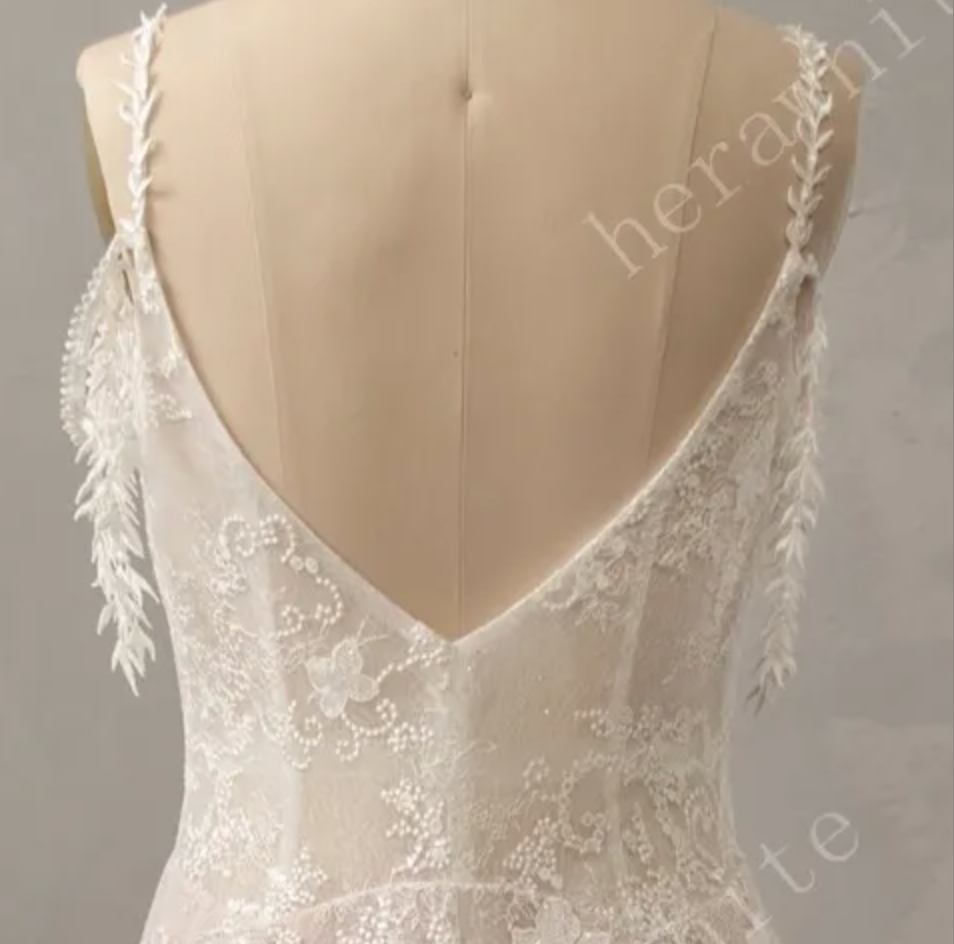 
                      
                        Boho Lace Fit and Flare Dress with Off The Shoulder Straps
                      
                    