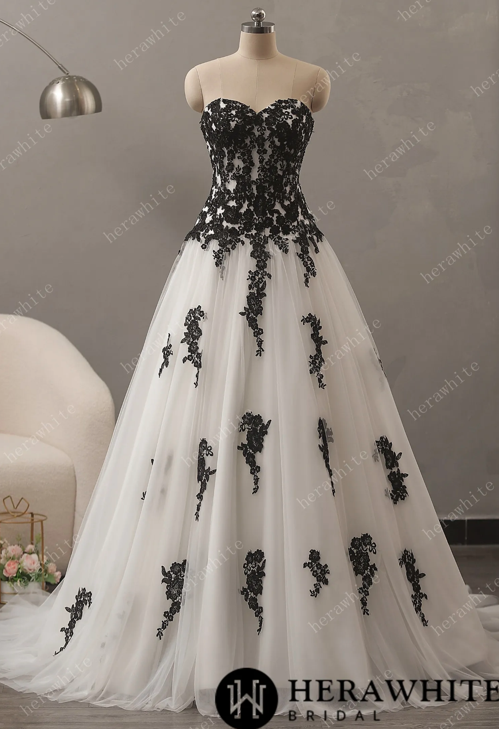 Princess Ball Gown with Strapless Sweetheart Neckline and Tulle Skirt
