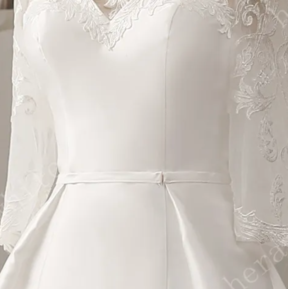 
                      
                        Off The Shoulder Neckline Wedding Dress with Lace Back
                      
                    