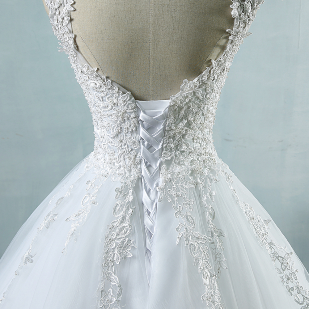 
                      
                        Tulle Wedding Dress with Pearls and Lace Appliques - TulleLux Bridal Crowns &  Accessories 
                      
                    