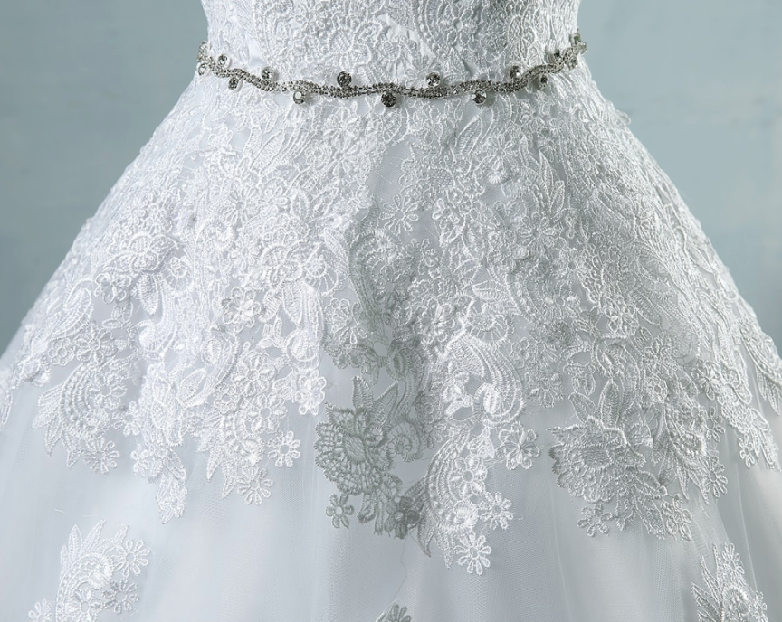 Lace Flower Sweetheart  Wedding Dress, + Sizes Available - TulleLux Bridal Crowns &  Accessories 