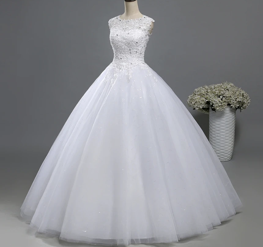 Lace Tulle Wedding Dress with Beaded Lace Bodice, Plus Sizes Available - TulleLux Bridal Crowns &  Accessories 