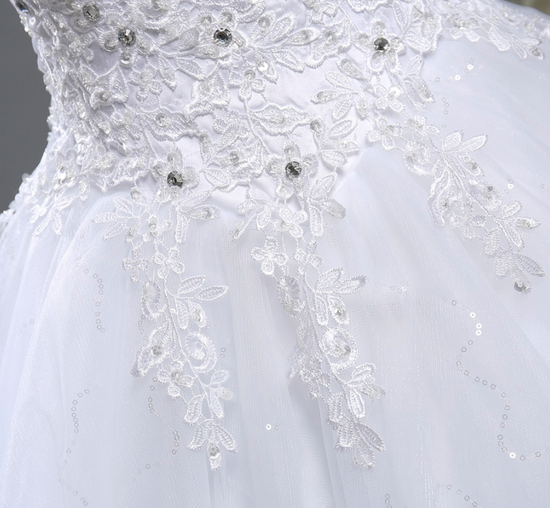 Lace Tulle Wedding Dress with Beaded Lace Bodice, Plus Sizes Available - TulleLux Bridal Crowns &  Accessories 