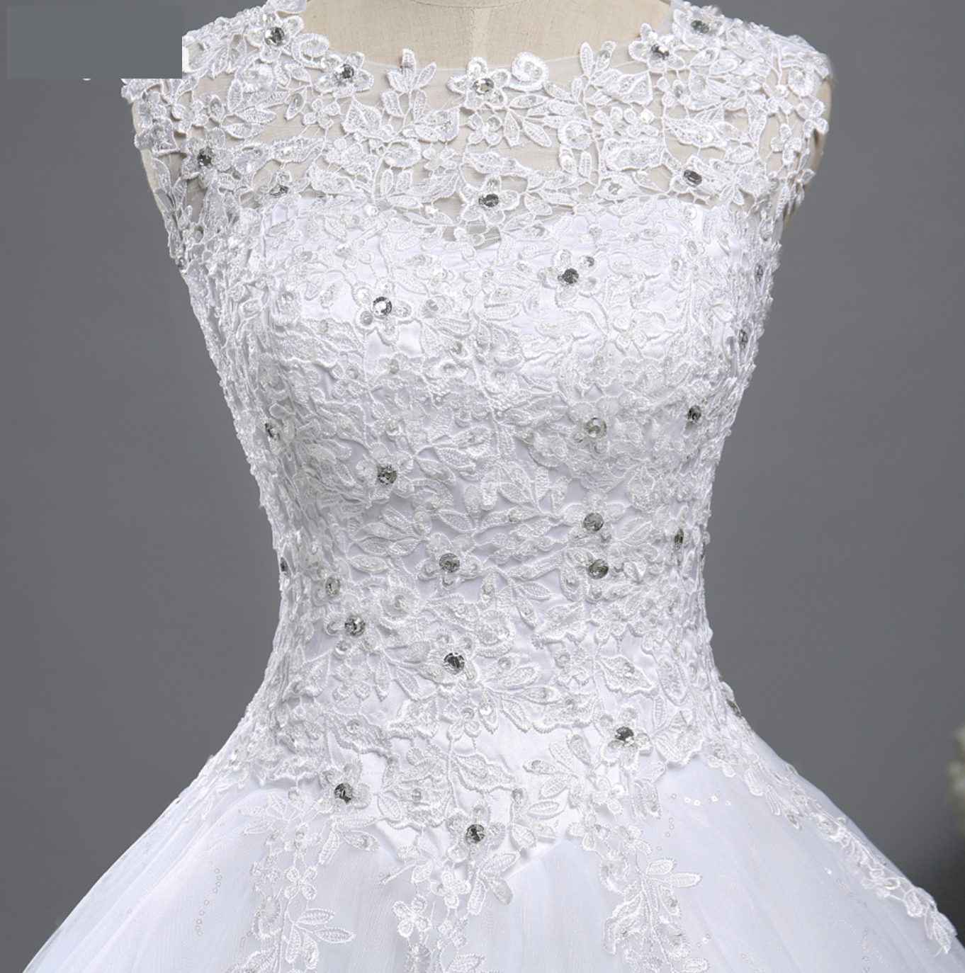 Lace Tulle Wedding Dress with Beaded Lace Bodice, Plus Sizes Available - TulleLux Bridal Crowns &  Accessories 