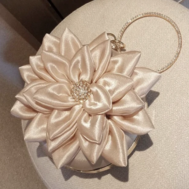 3D Flower Evening Clutch Small Purse - TulleLux Bridal Crowns &  Accessories 