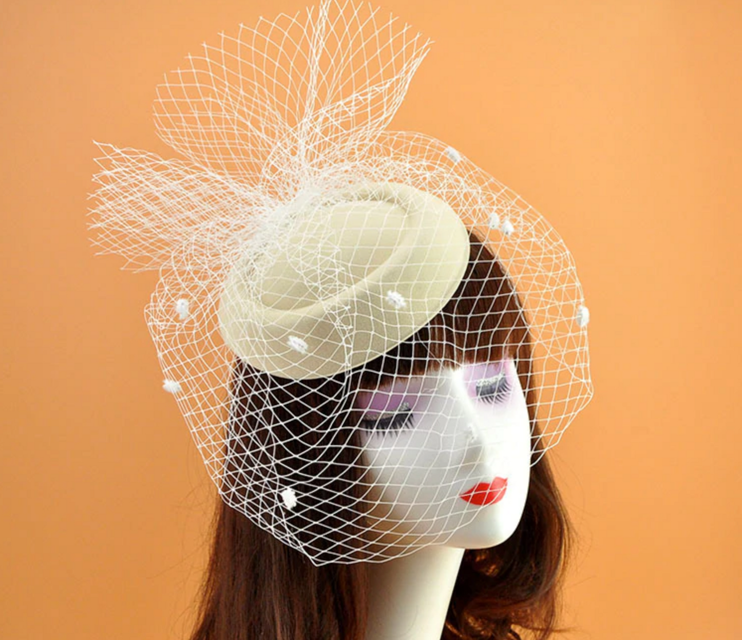 Load image into Gallery viewer, Birdcage Netting Fascinator in 4 Colors - TulleLux Bridal Crowns &amp;amp;  Accessories 
