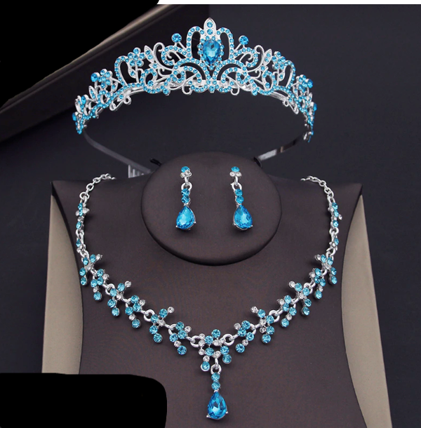 
                      
                        Pink Crystal Tiara Jewelry Sets for Girls Party Crown Earrings Necklace Sets
                      
                    