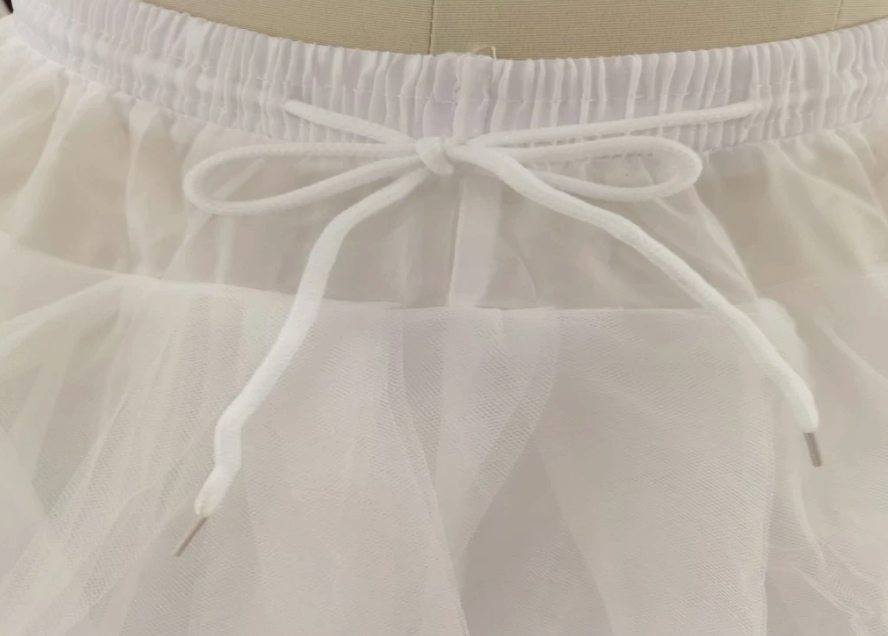 3 Hoops Big White Petticoat Crinoline Underskirt Slip For Wedding Bridal Quinceańera Ball Gown