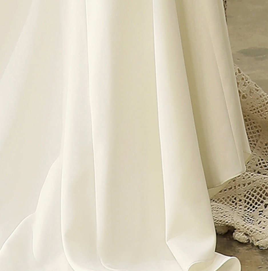 
                      
                        Crepe Mermaid Bridal Gown With Illusion Lace Back
                      
                    