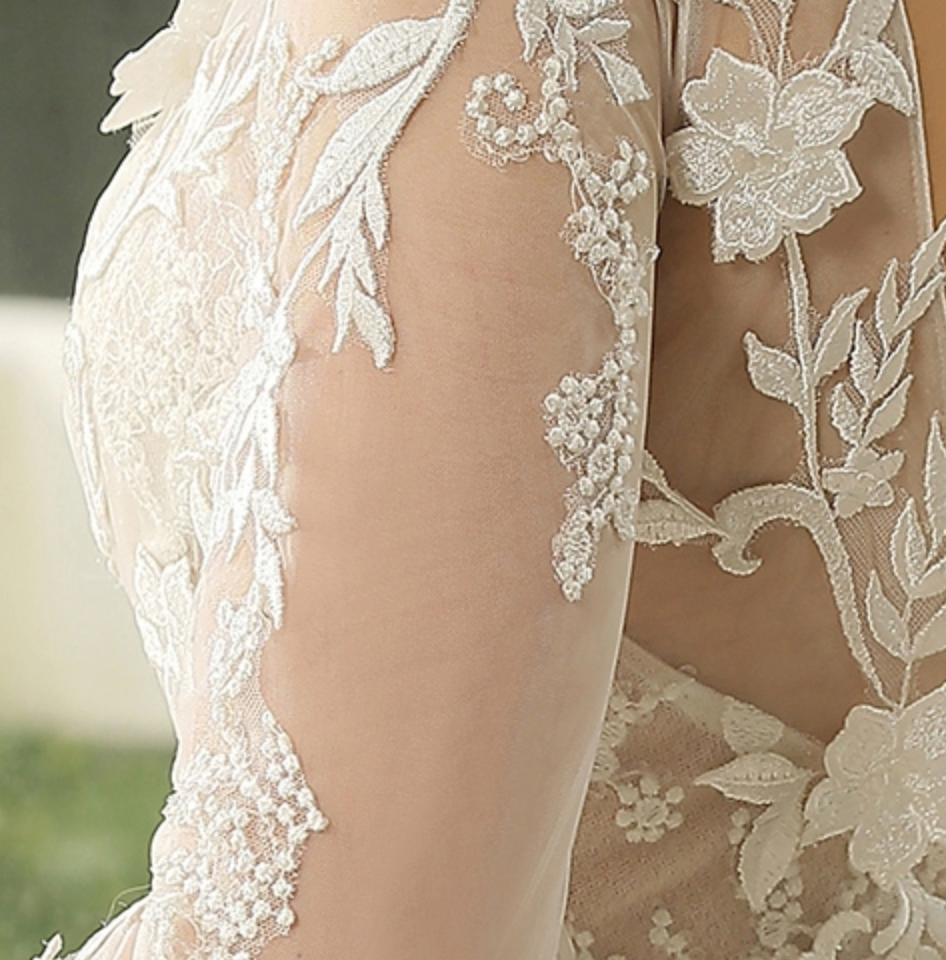 
                      
                        Princess Lace Wedding Dress with Long sleeves
                      
                    