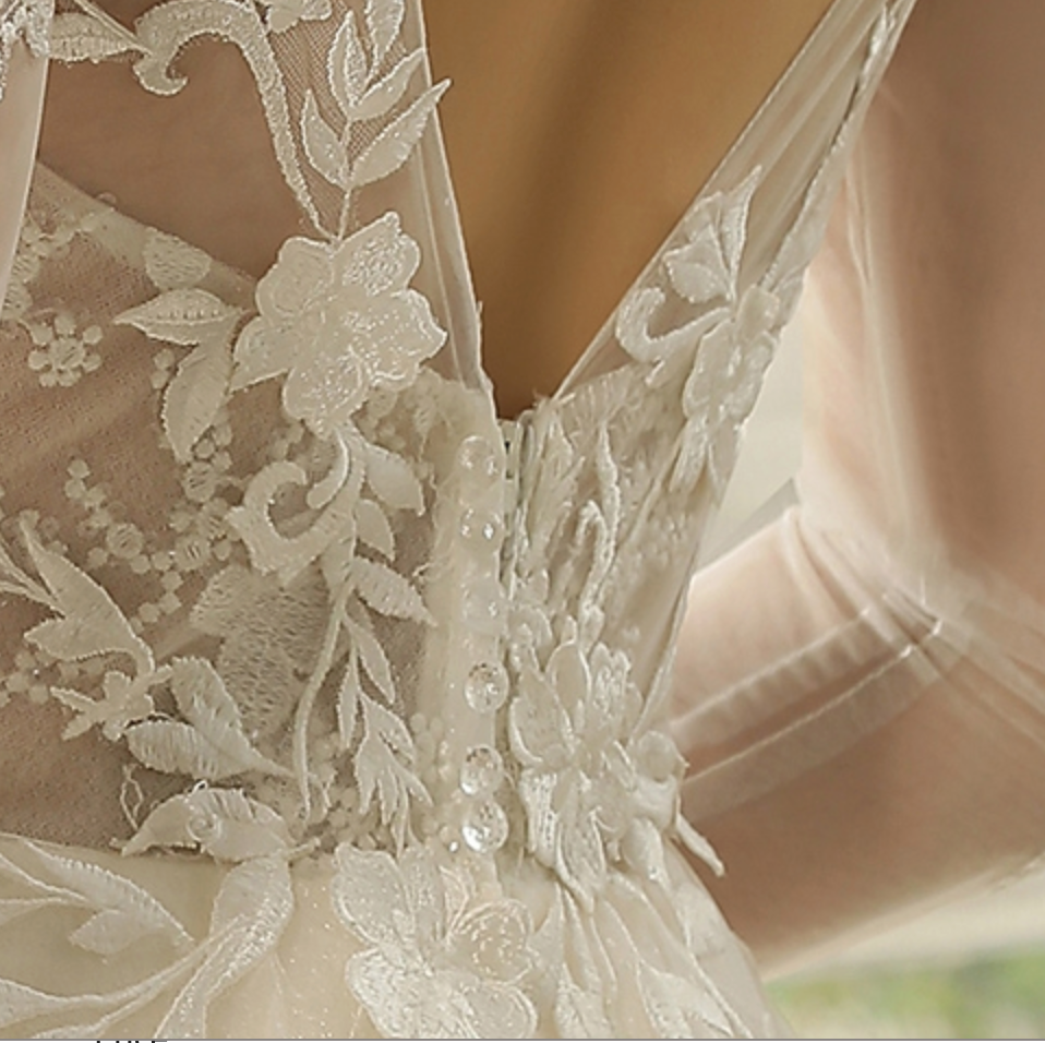 
                      
                        Princess Lace Wedding Dress with Long sleeves
                      
                    