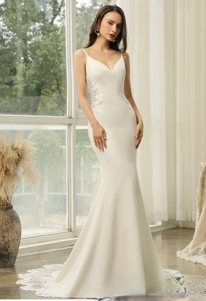 
                      
                        Graceful Illusion Lace Fit and Flare Wedding Dress
                      
                    